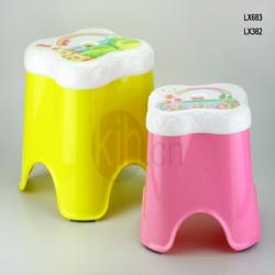 雙色防滑花形凳（小、中